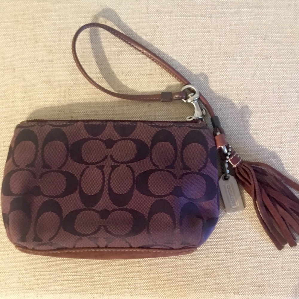Purple Coach Wristlet